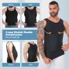 YOWODA Mens Body Shaper, Compression Shapewear Vest Slimming Undershirt Tank Top, Tummy Control Chest, Hide Gynecomastia (1, Black, XX-Large) view 4