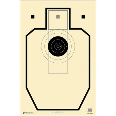 Combat Shooting and Tactics Target #4Rifles Pistols Arrows Hunting Shooting Range Law Enforcement Training Standard Accessories(23 x 35 Inch 25 Pack) Indoor and Outdoor Use