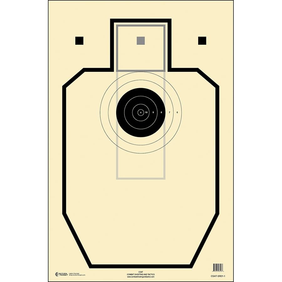 Combat Shooting and Tactics Target #4Rifles Pistols Arrows Hunting Shooting Range Law Enforcement Training Standard Accessories(23 x 35 Inch 25 Pack) Indoor and Outdoor Use
