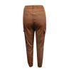 XUNRYAN Women's Hiking Cargo Pants Quick Dry Yoga Leggings Outdoor Camping Joggers with Zipper Pockets Workout Pants Brown view 3