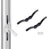 2 Pack Nylon Rope Cleat with Screws, 4" Rope Cleat Marine Rope Cleat for Fasten Rope Deck Boat Cleat Mooring for Boats, Marine, Deck Mooring Black view 2