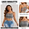 Avidlove Lace Bralette Lace Camisoles for Women Racerback Double-Layered Y2K Crop Top Light Grey L view 2