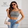 Avidlove Lace Bralette Lace Camisoles for Women Racerback Double-Layered Y2K Crop Top Light Grey L view 3