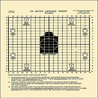 25-Meter M16 Zeroing Target Rifles Pistols Arrows Hunting Shooting Range Law Enforcement Training Standard Accessories(8.75 x 11.5 Inch 50 Pack) Indoor and Outdoor Use