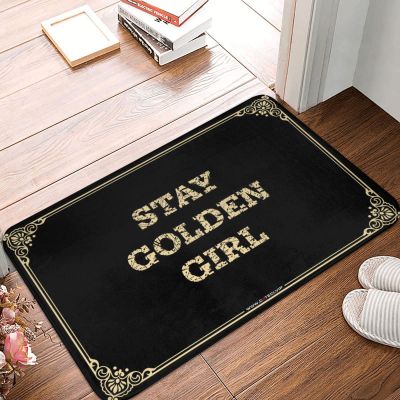 Front Door Mat Outdoor Funny Stay Golden Girl Doormat Funny Outdoor Mat Beach Decorations for Home (Color : Colour, Size : 50X80CM)