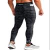 Pudolla Men's Thermal Running Tights with 3 Zipper Pockets Workout Compression Leggings Cycling Pants for Men Hiking Jogging(Black Camo X-Small) view 1