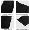 Men's Cargo Sweatpants Casual Fleece Joggers Loose Fit Open Bottom Athletic Pants for Men with Pockets Black XL view 4