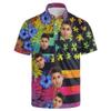 NELife Men's Custom Polo Shirts Design Your Own Short Sleeve Collar T-Shirt Print Personalized Golf Shirts for Men, S view 1