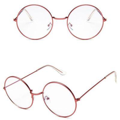 MUTYNE Fashion Women Glasses Frame Women Men Pink Eyeglasses Frame Vintage Round Clear Lens Glasses Optical Spectacle Frame,5,One size
