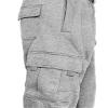 Men's Cargo Sweatpants Casual Fleece Joggers Loose Fit Open Bottom Athletic Pants for Men with Pockets Light Gray XL view 3