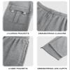 Men's Cargo Sweatpants Casual Fleece Joggers Loose Fit Open Bottom Athletic Pants for Men with Pockets Light Gray XL view 4