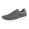 Men's Casual Knit Mesh Shoes Canvas Slip-on Loafers Breathable Walking Sneakers Soft Boat Shoes Lightweight Comfortable Walking Shoes Grey view 1