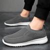 Men's Casual Knit Mesh Shoes Canvas Slip-on Loafers Breathable Walking Sneakers Soft Boat Shoes Lightweight Comfortable Walking Shoes Grey view 4