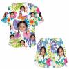 Artsadd Custom Short Pajamas Set With Photo, Women Personalized Lounge Set, Funny Face Printed Sleepwear, Soft Tracksuit Gift(Floral,3XL) view 2