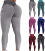 Womens Leggings Plus Size Tummy Control Butt Lifting Workout Leggings for Women Scrunch Butt Gym Fitness Seamless Booty Tight Tummy Control Sport Active Yoga Pants view 3