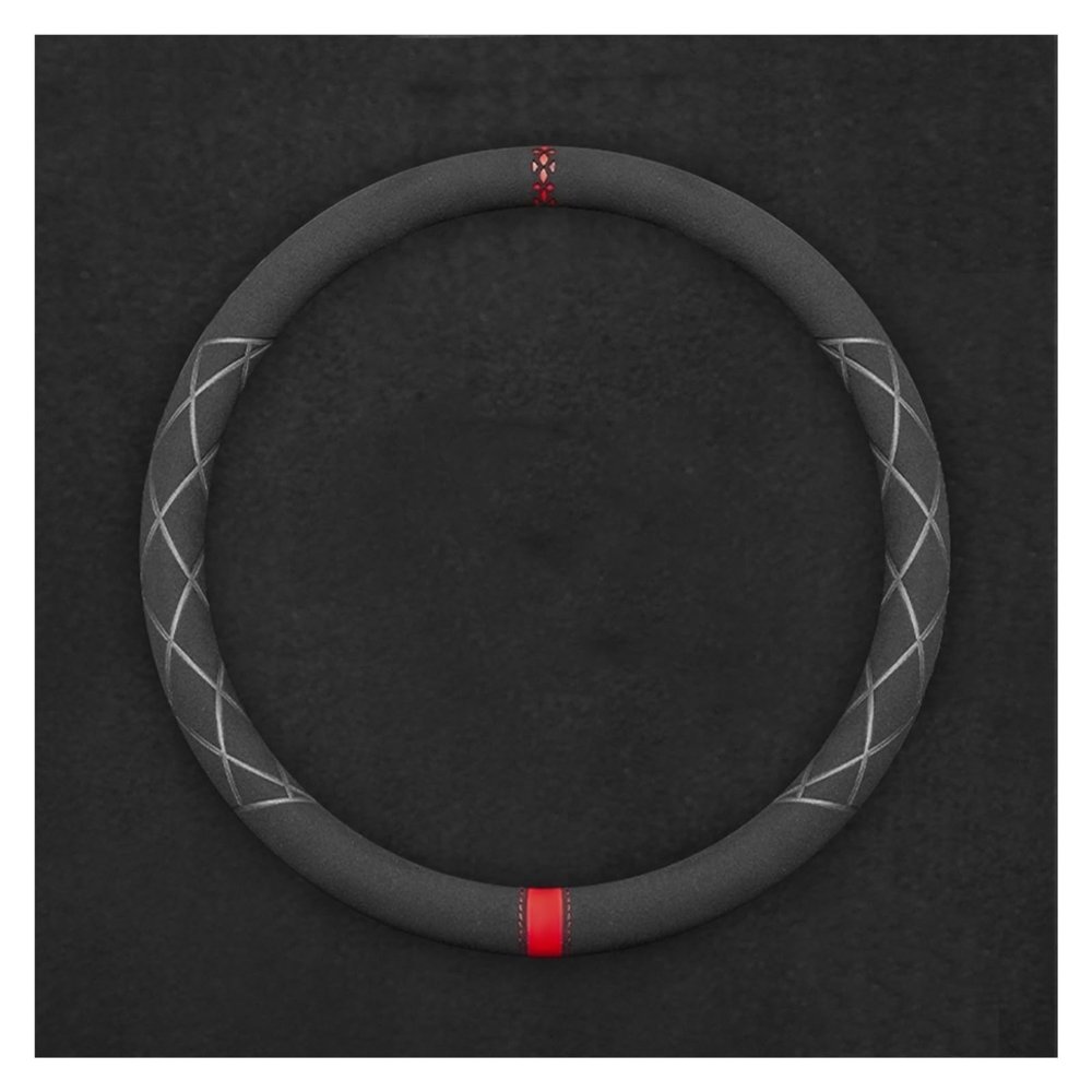 FUERU Car Steering Wheel Cover Set Car Steering Wheel Cover Comfortable Leather Breathable Dehumidification Car Interior Accessories (Color : 3#)