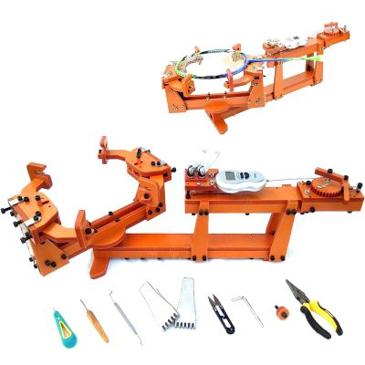 JOSBY Badminton Racket String Machine, with Stringing Accessories, 6-Point Fixed Winch Type, Digital Display, Racket String Tools, for DIY Squash, Tennis or Badminton Rackets