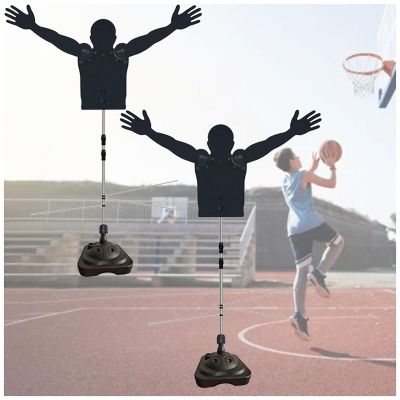 2 Pcs Basketball Defender Mannequin Obstacle Training Dummy, Height Adjustable Shooting Trainer for Children Adults, with Dribble Sticks & Water Injection Base ( Color : Height 130-255cm(51"-100") )