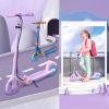 GLDDFDG Scooters for Kids 6 Years and up, Folding Kick Scooter 2 Wheel for Teens,Adults, 4 Adjustable Handlebar, Big Wheels, Dual-Brake System,Lightweight Sports Commuter Scooter, Sturdy Frame, up to view 2