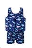 Baby Kids Boys Girls One-Piece Swimsuit with UPF 50+ Sun Protection, Long Sleeve Rash Guard for Toddler, Beach Pool Swimming, Summer Vacation Outfit Blue Dinosaur 3-4Years