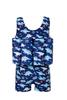 Baby Kids Boys Girls One-Piece Swimsuit with UPF 50+ Sun Protection, Long Sleeve Rash Guard for Toddler, Beach Pool Swimming, Summer Vacation Outfit Blue Dinosaur 3-4Years view 2