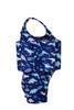 Baby Kids Boys Girls One-Piece Swimsuit with UPF 50+ Sun Protection, Long Sleeve Rash Guard for Toddler, Beach Pool Swimming, Summer Vacation Outfit Blue Dinosaur 3-4Years view 3
