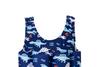 Baby Kids Boys Girls One-Piece Swimsuit with UPF 50+ Sun Protection, Long Sleeve Rash Guard for Toddler, Beach Pool Swimming, Summer Vacation Outfit Blue Dinosaur 3-4Years view 4