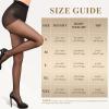 Buauty 2 Pairs 20D Tights for Women,Women's Sheer Black Tights,Soft Opaque Pantyhose and Stockings for Comfort and Elegance6 view 3