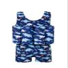 Baby Kids Boys Girls One-Piece Swimsuit with UPF 50+ Sun Protection, Long Sleeve Rash Guard for Toddler, Beach Pool Swimming, Summer Vacation Outfit Blue Dinosaur 1-2Years view 2