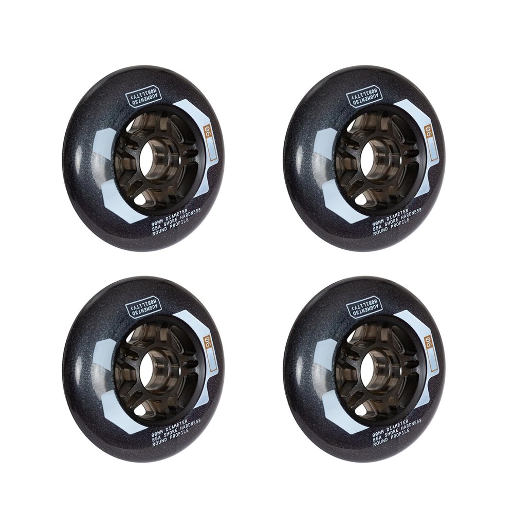 JHKJ Inline Wheels Replacement Wheels 85A 84mm 90mm 100mm 110mm Professional Super wear-Resistant Inline Wheels Replacement Wheels,Black,84mm