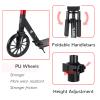 GLDDFDG Scooter for Adults and Teens,Scooter for Kids Ages 8-12,with One-Kick Open Mechanism, Rear Brake, Height Adjustable Handlebar, Big Wheels, Shock Absorber,220Lb Weight Capacity,White view 2