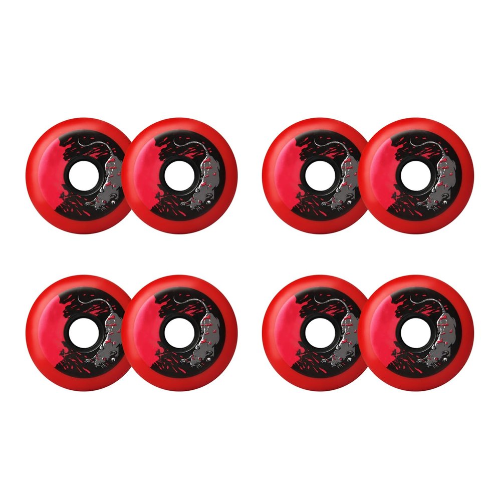 JHKJ Hardness 83A Inline Wheels Replacement Wheel 8 Pack 72MM 76MM 80MM Inline Wheels for Luggage Wheels Scooters Wheels,Red,72mm