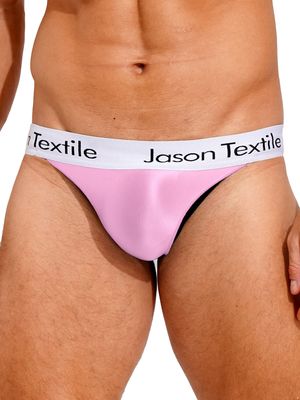 AGJGFM Men's Satin Glossy Silk Smooth Shorts Oily Shiny Solid Briefs Mini Bikini Bottoms Underwear Pink