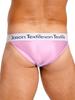 AGJGFM Men's Satin Glossy Silk Smooth Shorts Oily Shiny Solid Briefs Mini Bikini Bottoms Underwear Pink view 2