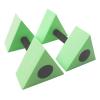 UGPLM Triangle Water Aerobic Exercise Dumbbells Water Floating Dumbbells Lightweight High Buoyancy Fitness Easy to Dry Portable Water Dumbbells, Green view 1