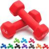 Portzon Weights Dumbbells 10 Colors Options Compatible with Set of 2 Neoprene Dumbbells Set,1-15 LB, Anti-Slip, Anti-roll, Hex Shape view 1