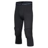 AGJGFM Mens 3/4 Goalkeeper Leggings Padded Soccer Goalie Pants Basketball Compression Capri Pants Tights Black view 1