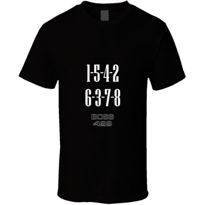 15426378 Firing Order Boss 429 Big Block Musclecar Stang Gift V8 T Shirt 3XL Black