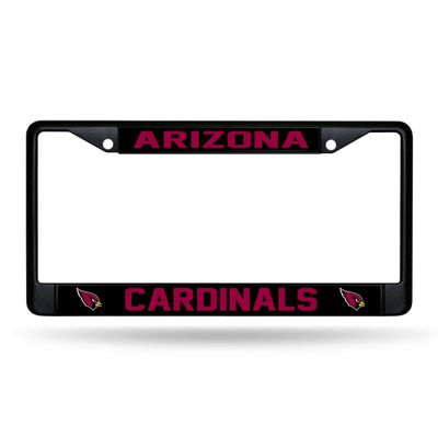 Rico Industries NFL Football Arizona Cardinals Black Chrome Frame with Printed Inserts 12" x 6" Car/Truck Auto Accessory