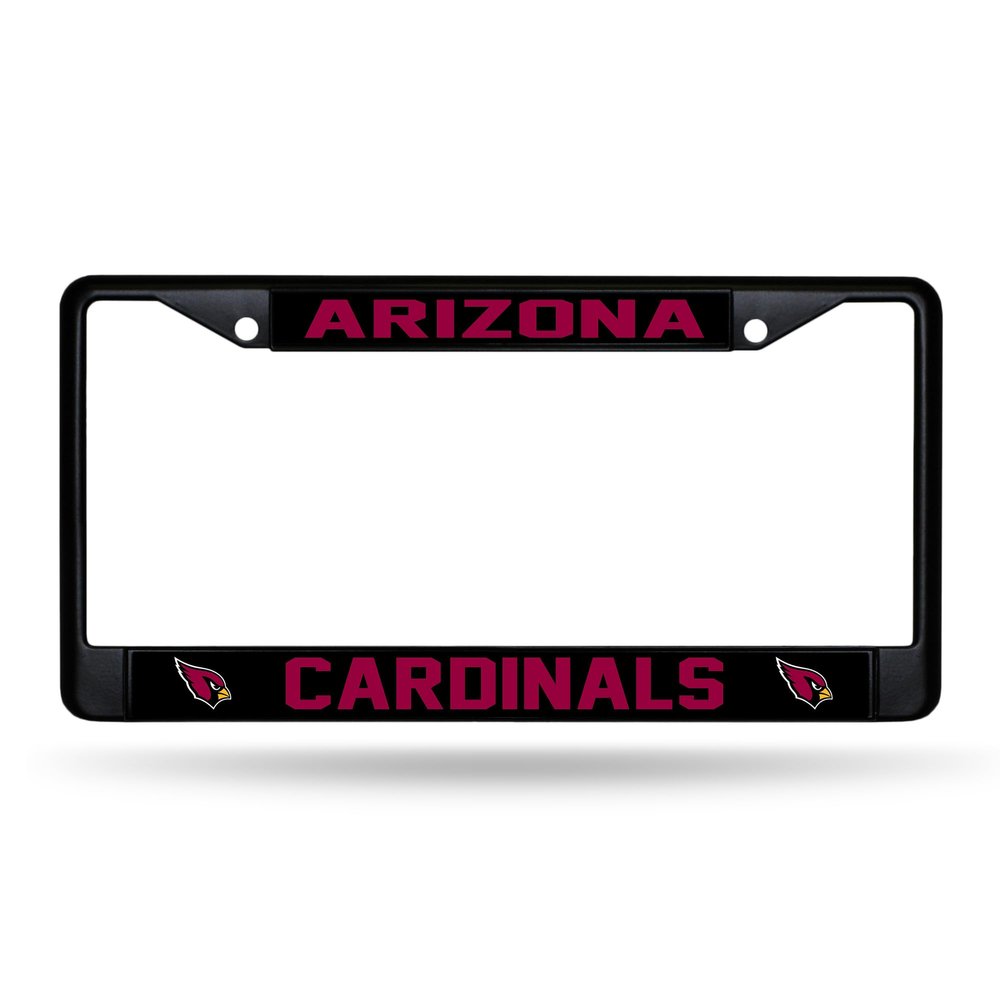 Rico Industries NFL Football Arizona Cardinals Black Chrome Frame with Printed Inserts 12" x 6" Car/Truck Auto Accessory