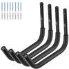 Kayak Storage Hooks, 15.3Inch Wall Mounted Garage Kayak Hanger, 2 Pairs Heavy Duty Canoe Garage Storage Utility Racks for Paddle Board, Ladder, Surfboard, Snowboard, Bike (Load Copacity 50LB) view 1