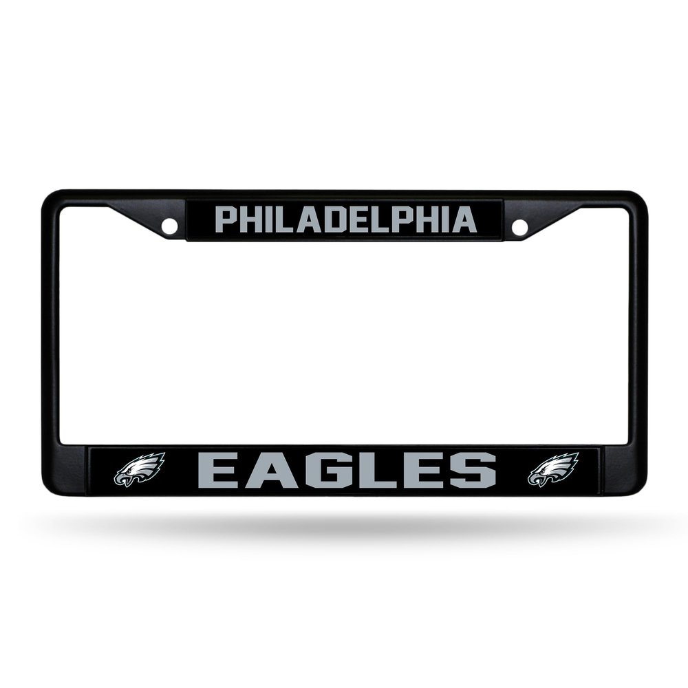 Rico Industries NFL Football Philadelphia Eagles Black Chrome Frame with Printed Inserts 12" x 6" Car/Truck Auto Accessory