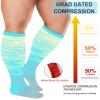 3 Pairs Plus Size Wide Calf 20-30 mmHg Knee High Compression Socks view 3
