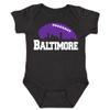 Xtreme Apparrel Baltimore Skyline Kid's Bodysuit for Football Fans (Black, 12M) view 1