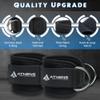 Ankle Straps for Cable Machine, Gym Ankle Cuff for Kickbacks, Leg Extensions, Glute Workouts, Booty Hip Abductors Exercise for Women and Men, Adjustable Leg Straps with Neoprene Padding Pair view 3