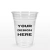 MIP ADVERTISING Custom Disposable PET Clear Plastic Cups 16 oz. Set of 100 Personalized Bulk Pack - Perfect for Birthdays, Weddings, Picnic, Beach, Parties view 1