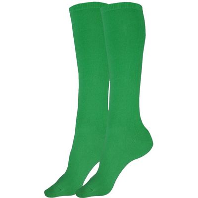 juDanzy Solid Knee High Socks for Sports or School Uniforms (6-10 Years, Green)