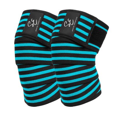 Special Essentials Knee Wraps for Weightlifting with Strap (2 Pack) - 72 Inches Flexible Support for Men & Women, for Powerlifting, Squats, Leg Press, and Cross Training