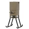 BOSS Buck Stand & Fill Sled Feeder with Diverter Plate & Solar Panel | Easy Assembly Durable Steel Deer Hunting Varmint Guarded Programmable Automatic Game Feeder, 300LB view 2