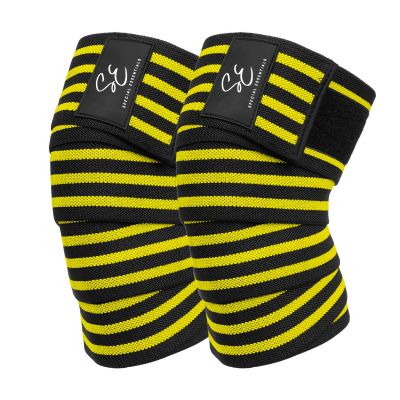 Special Essentials Knee Wraps for Weightlifting with Strap (2 Pack) - 72 Inches Flexible Support for Men & Women, for Powerlifting, Squats, Leg Press, and Cross Training